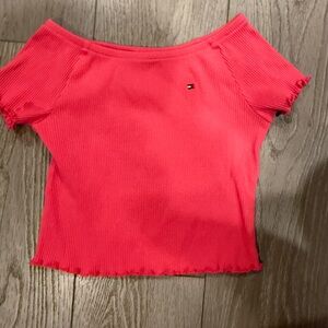Tommy Hilfiger Coral Ribbed Top